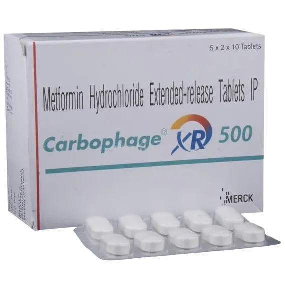 carbophage xr 500mg tablet 10's